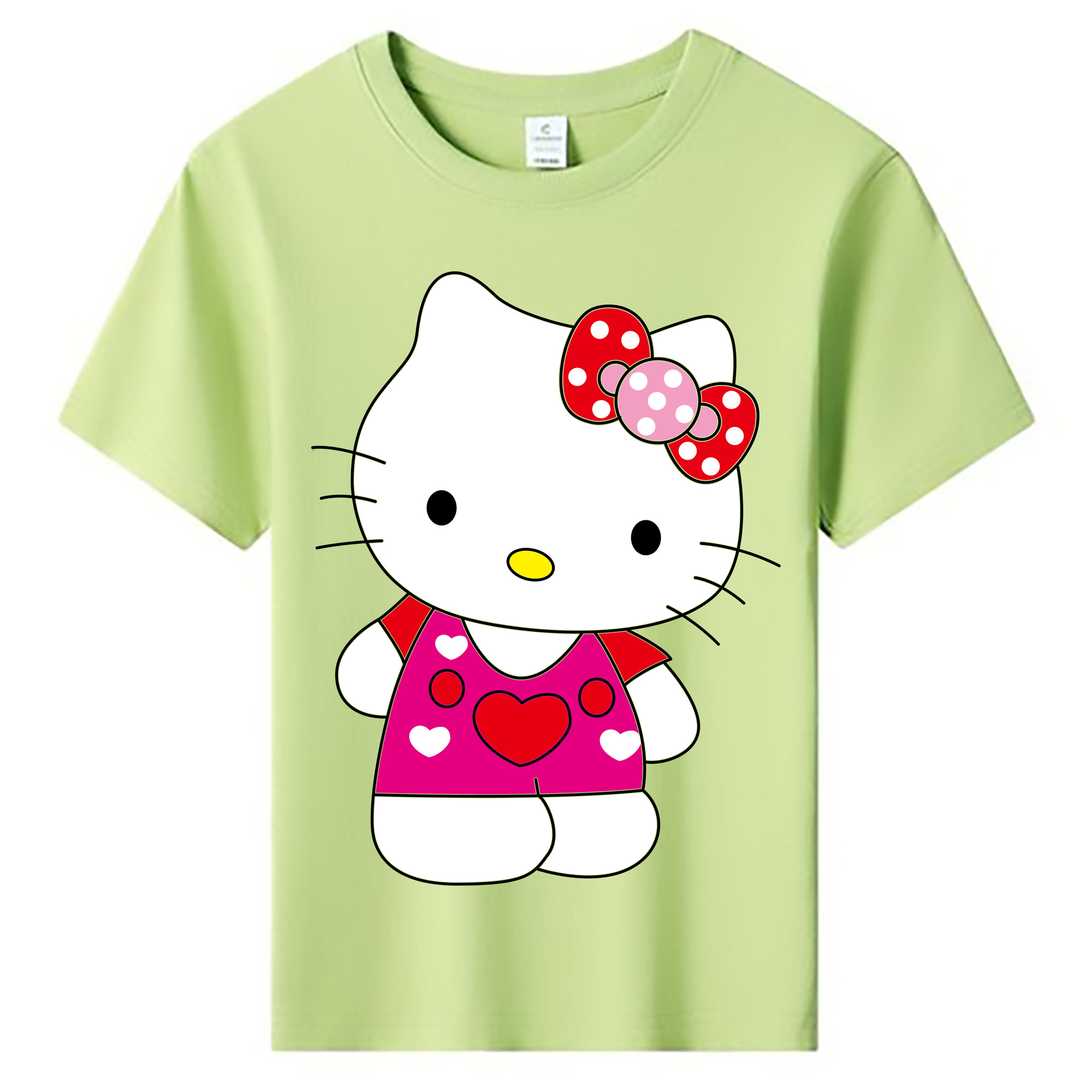 （画像用） Hello Kitty ハローキティ 綿100％キッズTシャツ（フロントプリント）